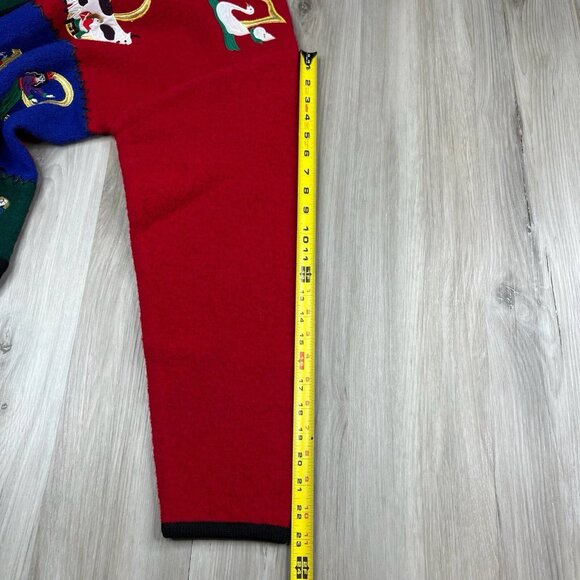 VTG Tally-ho 100% Boiled Wool Cardigan Pollak Import Nordic Size L Large NEW - Picture 13 of 14